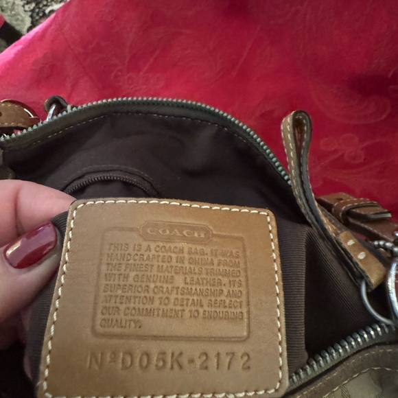 Coach #2172 tone Tan Signature shoulder bag with Leather Good Condition 12”x7” - Picture 9 of 9